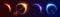 Moon eclipse light flare horizon space background