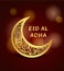 Moon eid al adha concept background, realistic style
