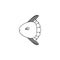 moon-fish icon.Element of popular sea animals icon. Premium quality graphic design. Signs, symbols collection icon for websites, w