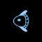 moon fish icon in neon style. One of sea animals collection icon can be used for UI, UX