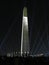 Moon Image Projected onto the Washington Monument