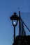 Moon inside a street lamp