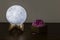 Moon lamp and baby slipper