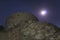 Moon light on nuraghe La Prisgiona