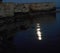 Moon lights reflection in sea water seascape