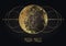 Moon magic. Triple moon pagan Wicca moon goddess symbol. Three-faced Goddess. Maiden, Mother, Crone vector illustration