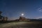 Moon and Milky Way over Moulton Barn