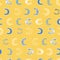 Moon nightsky seamless pattern print background design