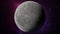 Moon in outer space against the background of stars, planets, galaxies and nebulae. Craters Surface moon satellite. 3d render