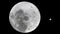 Moon in outer space, Surface. High quality, resolution, 4k. This image elements provided by NASA.