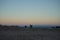 Moon over the Gulf of Aqaba in the Red Sea in October. Dahab, South Sinai Governorate, Egypt