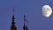 Moon Over Houses Of Parliament And Westminster Palace