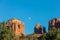 Moon Over Scenic Cathedral Rock Sedona Arizona