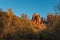 Moon Over Scenic Cathedral Rocks Sedona Arizona