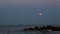Moon over the seacoast