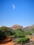 Moon over Sedona Red Rock Country. Rural, outstanding