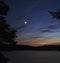 Moon over Squam Lake, New Hampshire