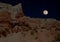 Moon over the Toadstools in Southern Utah