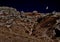 Moon over the Toadstools in Southern Utah