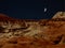 Moon over the Toadstools in Southern Utah