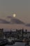 The Moon over Victoria Dock, Aberdeen.