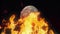 Moon Passing Behing Raging Fire