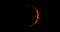 Moon passing front the sun in a total solar eclipse