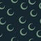 moon pattern on navy blue background seamless texture