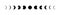 Moon phase. Icon of lunar cycle. stage of moon. Phase of eclipse of sun. Shape of full, half, crescent, quarter of star. Astronomy