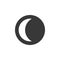 Moon phase. Waning Crescent. Icon. Weather glyph vector illustration