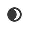 Moon phase. Waxing Crescent. Icon. Weather glyph vector illustration