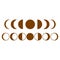 Moon phases icon night space astronomy and nature moon phases sphere shadow. The whole cycle from new moon to full moon