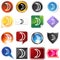 Moon Planetary Sign Icon Set