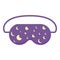 Moon print sleeping mask icon, cartoon style