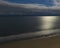 Moon reflecting on the water at Myrtle Beach