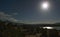 Moon Reflects off Abiquiu Lake under Night Sky