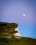Moon rise over Seven Sisters (2), Sussex, England