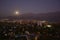 Moon rising at mount andes in chile