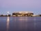 Moon rising over the Perth Stadium on the Swan River, Perth, Western Australia