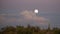 Moon rising over Salt River desertscape near Mesa Arizona USA