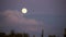 Moon rising over southwest Salt River desertscape near Mesa Arizona USA