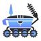 Moon rover flat icon. Astronomy color icons in trendy flat style. Space vehicle gradient style design, designed for web
