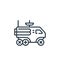 moon rover icon vector from vehicles transportation concept. Thin line illustration of moon rover editable stroke. moon rover