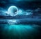 Moon On Sea In Magic Night