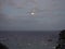 The moon setting in the caribbean