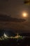 Moon shine above wat Phachonkeaw