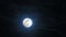 Moon shining at night when witches, zombies, vampires and werewolves come out