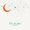 Moon and star Eid Al Adha decorative background