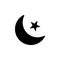 Moon star phase icon. Signs and symbols can be used for web, logo, mobile app, UI, UX