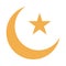 Moon star ramadan arabic islamic celebration tone color icon